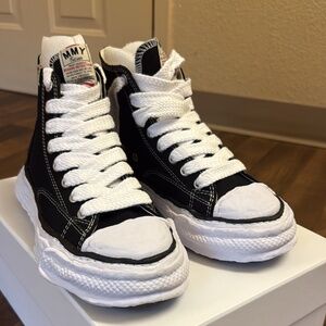 New Maison Mihara Yasuhiro Peterson 23 OG Sole Canvas High Black Size 40